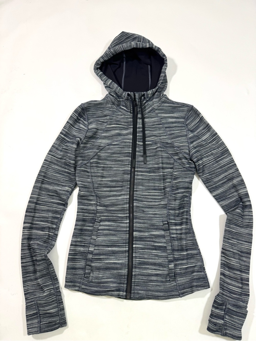 Lululemon Hooded Define Jacket *Nulu Heathered Black White